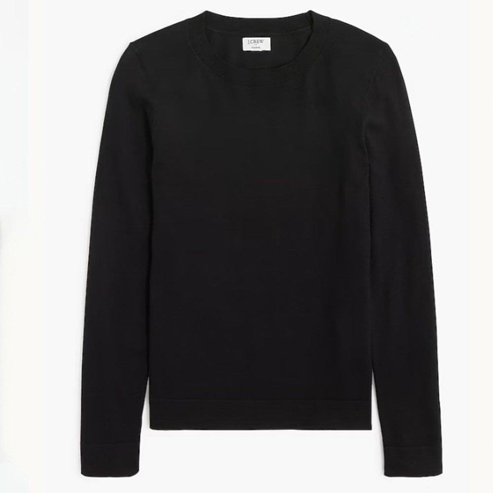 J. Crew Factory Black Cotton Teddie Sweater NWT